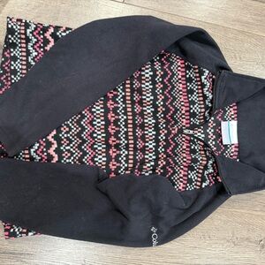Columbia Black and Pink Geometric Fleece